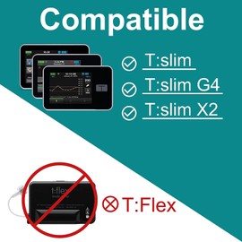 Generturbo - Funda de bomba de insulina para t:Slim X2, funda tándem tSlim con clip de cinturón giratorio de 360°, accesorios para soporte G4 que no se despegan, protector de visualización - (morado)