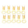 160pcs Copper Ring Terminals, M4 4.2mm Brass Wire Connectors, Wire