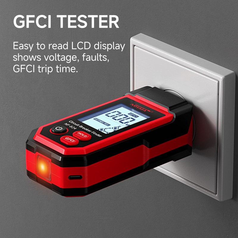 NOYAFA NF-824 Rechargeable Circuit Breaker Finder with LCD Display &