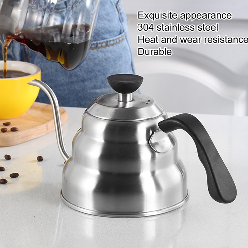Stainless Steel Household Coffee Drip Gooseneck Kettle Pot Pour Over