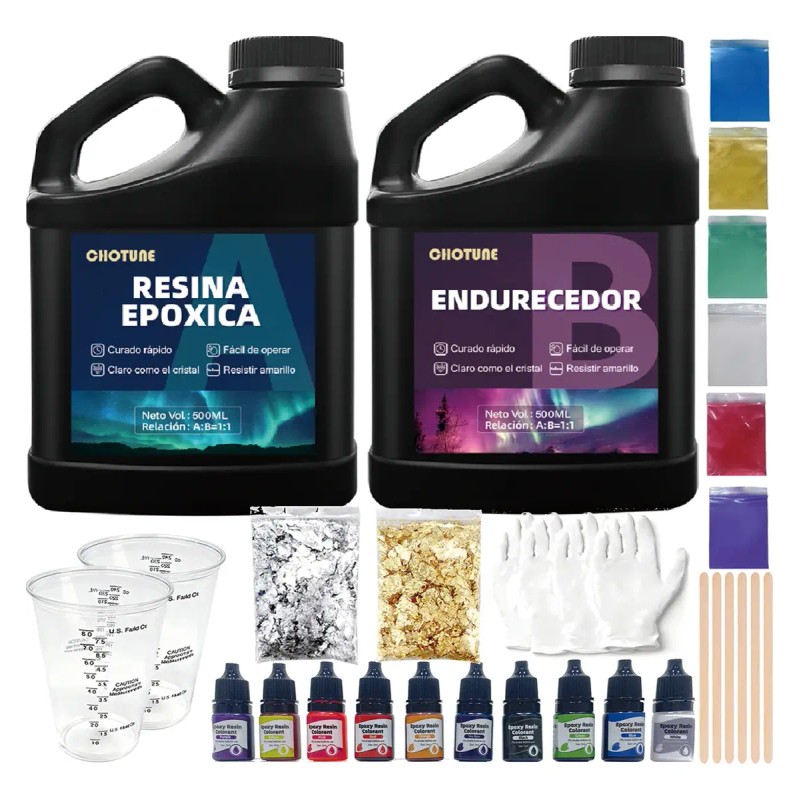 Kit De Resina Epoxy Para Artesanías Y Bricolaje Relación 1:1