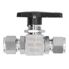Ball Valve Straight Through 1/2in Thread Fluid Control Device Stainless