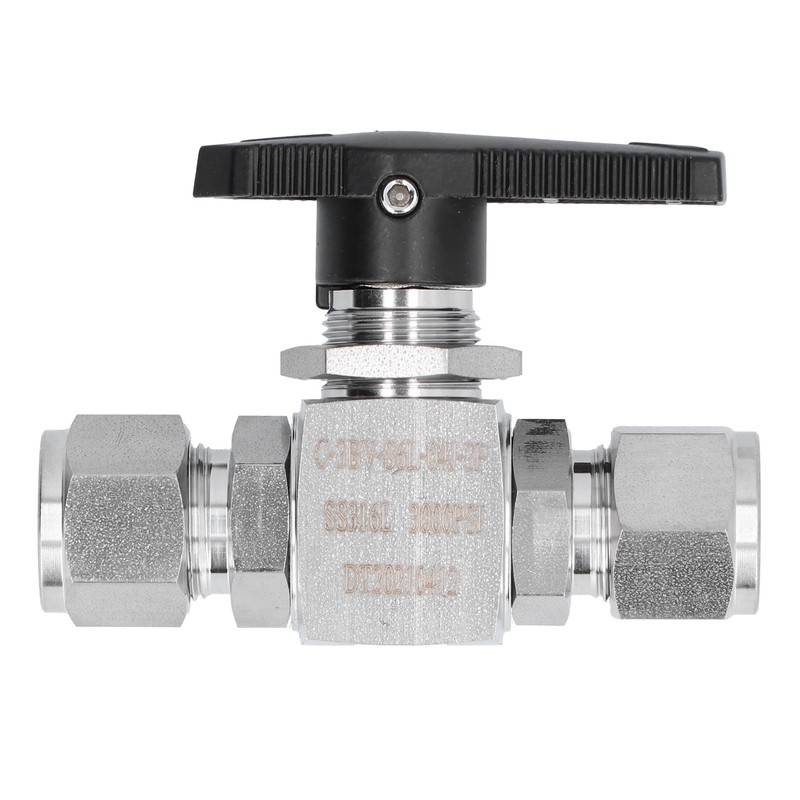 Ball Valve Straight Through 1/2in Thread Fluid Control Device Stainless