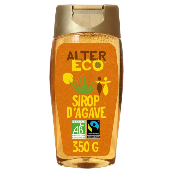 ALTER ECO - Organic Agave Syrup - Natural Sugar (Fructose) - Unrefined - High Sugar Power - 350 g