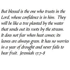 Tapestry Of Truth - Jeremiah 17:7-8 - TOT2146 - Wall and Home Scripture, Lettering, Quotes, Images, Stickers, Decals, Art, and More! - But Blessed is The one who Trusts in The Lord, Whose confiden...