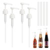 4 Pcs Pump Dispenser Reusable Oyster Sauce Pressure Nozzle Accurate