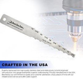 Brake Lining Measuring Tool Brake Gauge Technicians Gauge Designed for Vehicle Maintenance Inspection, Labeled in 16ths - BT-1032T16