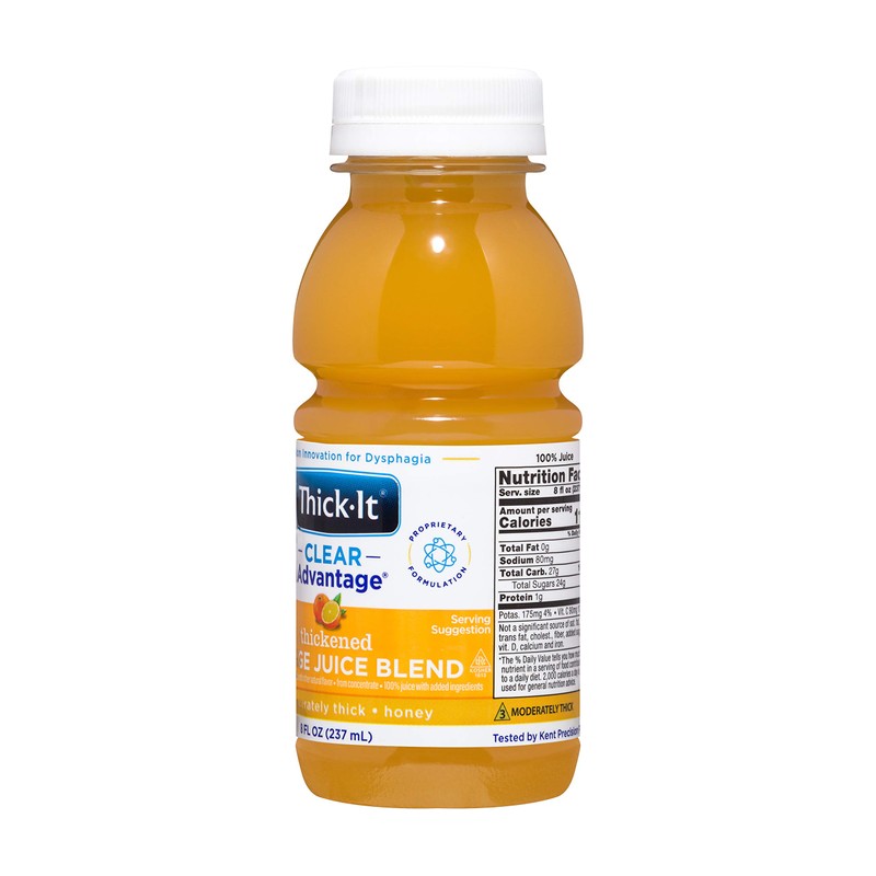 Thick-It Clear Advantage Moderately Thick Orange Juice, Honey Consistency, Ready-to-Drink,