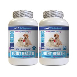 PET SUPPLEMENTS Dog Joint Vitamins - Turmeric Joint Health for Dogs - Advanced Formula for Joints - msm for Dog - 2 Bottles (120 Tablets)