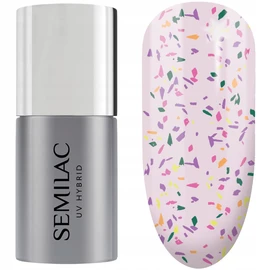 T27 Semilac UV Nagellack Top No Wipe Matte Violet Galaxy 7 ml