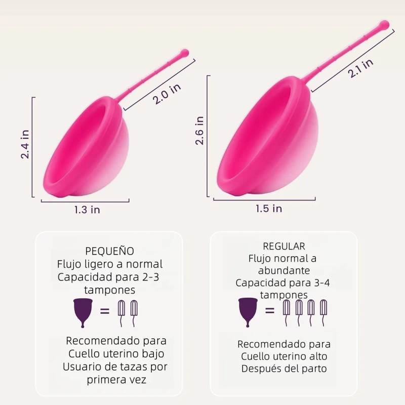 Discos Menstruales Reusable Silicona L Más S 2pcs Con Caja