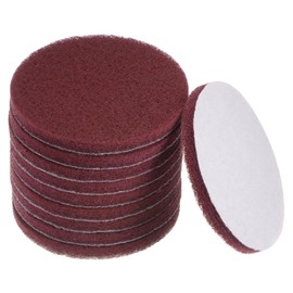 sourcing map 10pcs Drill Power Brush 5 inch Tile Scrubber Scouring Pads 320-400 Grit for Bathroom Kitchen Household Cleaning