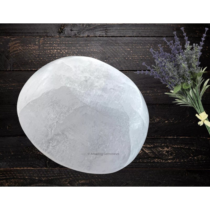 Selenite Crystal Plate Bowl to Charge your Healing Stones -