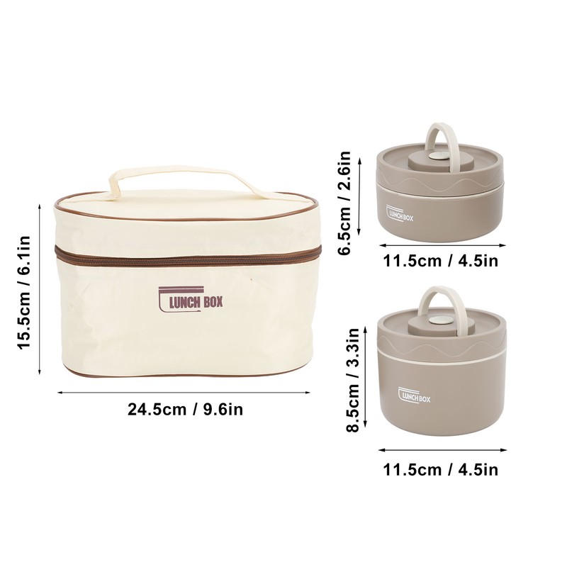 Insulated Lunch Container 304 Stainless Steel Sealed Multifunction Portable Round