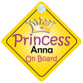 Princess Anna On Board Girl Car Sign Child/Baby Gift/Present 002