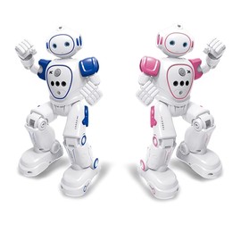 WEECOC Multi-functional Robot Toy, RC Robot, Wake Control, Singing and Dancing, Children's Toy, Birthday Gift (White)