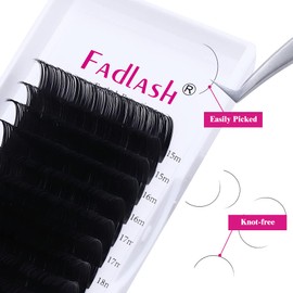 Eyelash Extensions 0.05mm C Curl Mix 15-20mm FADLASH Classic Lash Extensions 1:1 Individual Classic Eyelashes Black Matte Single Lashes Extension Professional