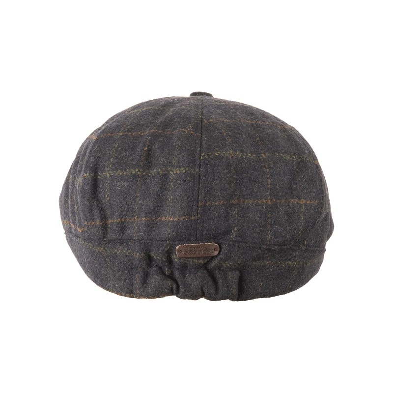 Heritage Traditions Wool Blue Tweed Panel Peak Newsboy Cap Hat,