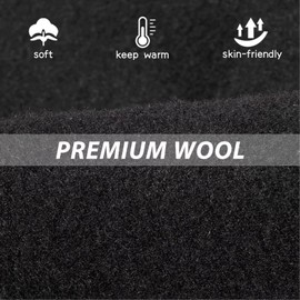 GADIEMKENSD Winter Bucket Hat - Premium Wool, Packable, Plain Colours, Unisex Warm Hat, black