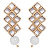 Aheli Kundan Collar de perlas Pendiente Set Étnico Indio Tradicional