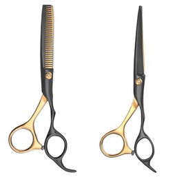 2 Pcs Hairdressing Scissors Set,Professional Haircut Scissor, Hair Cutting Scissor,Stainless Steel Thinning Scissors for Men Women Children Salon Barber Pets Home