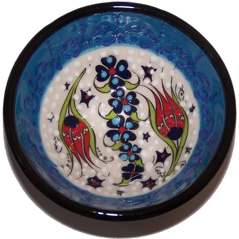 Holy Land Market Turkish Ceramic Bowl - Blue Motif -