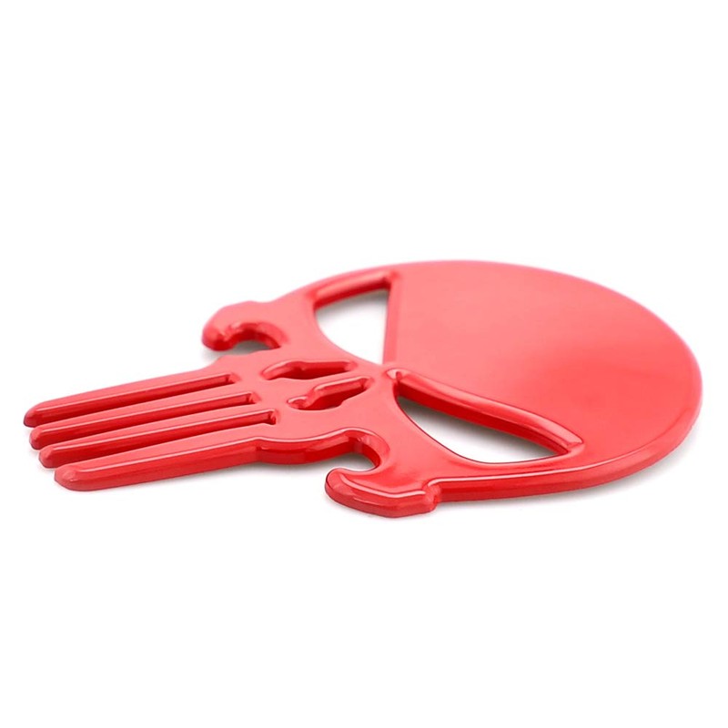 CARRUN 2x 3D Skeleton skull Emblem metal badge Car Badge