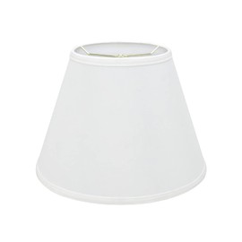 Aspen Creative 32188A Transitional Empire Shape Spider Construction Lamp Shade, White, 7" Top x 13" Bottom x 9-1/2" Slant Height