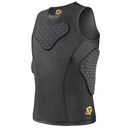 TUOY - Camisa acolchada transpirable para jóvenes con almohadillas para orejas para el pecho, hombros y espalda, protector de pecho y corazón, camisa 
