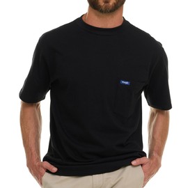 Wrangler Big and Tall T-Shirt for Men - Cotton Tee with Chest Pocket Black