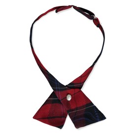 Cookie's Criss Cross Tie - red/navy/blue *plaid #94*, one size