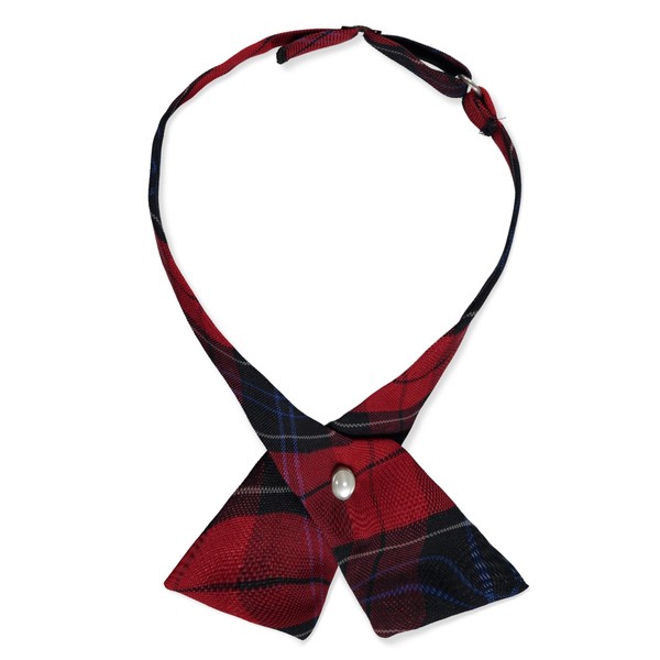 Cookie's Criss Cross Tie - red/navy/blue *plaid #94*, one size