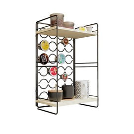 SUSSEXHOME Coffee Bar Cabinet – Wooden Coffee Station Organizer with Storage Shelves, Rustic Kitchen Sideboard for Bar Corner, Multi-Purpose Kitchen Cabinet Stand