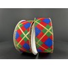 Christmas Nutcracker Plaid Wired Edge Ribbon, 1.5 Inch x 10