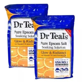 Dr. Teal's 닥터틸즈 엡섬 솔트 입욕제 1.36kg x 2개 비타민C Dr. Teal's Epsom Salt Bath Soak 1.36kg x 2 Vitamin C [Single]