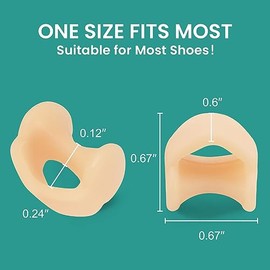 Welnove Welnove Gel Toe Separator - 8 Pack Pinky Toe Spacers - Little Toe Cushions, Small Toe Sleeves for Preventing Rubbing & Reducing Pressure (Beige)