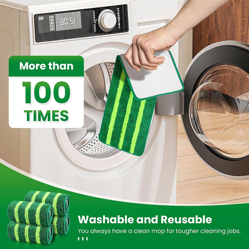 4 Pack Spray Mop Pads Refills for Libman Freedom Spray