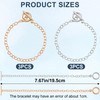 OIIKI 6pcs Bracelet Chain with OT Toggle Clasp, Metal Bracelet