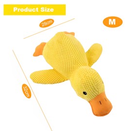 TFSZE Toy Duck for Dogs, Anti-Stress Duck for Dogs, Plush Chew Toy for Dogs, Quiet, Suitable for Medium/Small Dogs, Anti-Stress Toy for Calming and Entertainment (M)