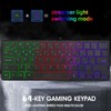 64 Keys RGB Backlit Keyboard USB Wired Gaming Keyboard Portable