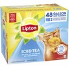 Lipton Gallon-Sized Black Iced Tea Bags, Unsweetened, 48 ct