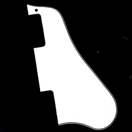 Jazz Archtop semi hollow body Guitar Pickguard Fits ES 335 Short Version ,3Ply White