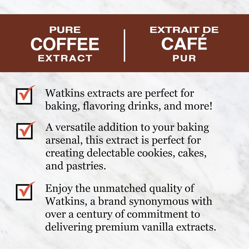 Watkins Pure Coffee Extract, 2 oz. Bottles, Pack of 6