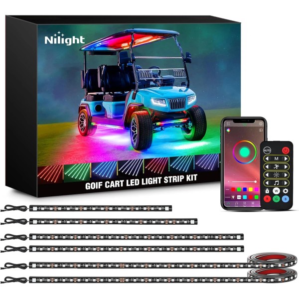 6PCS Golf Cart Underbody Light Kit with Canopy Lights Dream