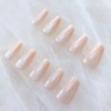 Glossy Ballerina Cat Eye Press-On False Nails, Elegant Design, Matte