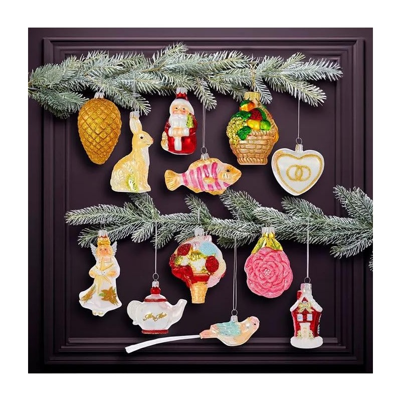 Kurt Adler Noble Gems Wedding Ornament (Set of 12), 2.75"-4"