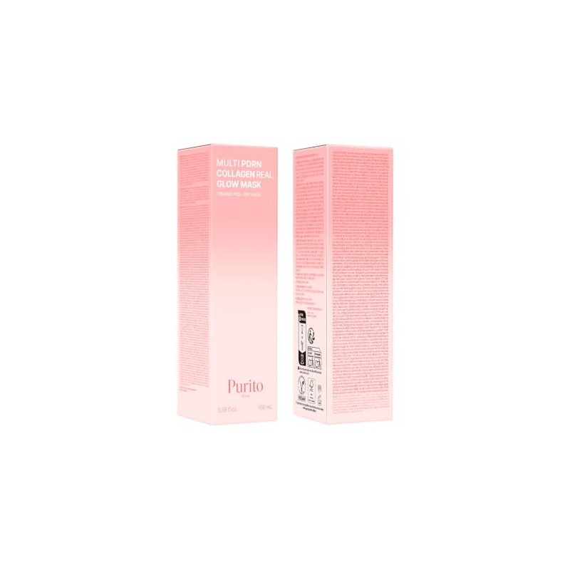 Purito Multi PDRN Collagen Real Glow Mask, Mascarilla Despegable Reafirmante,