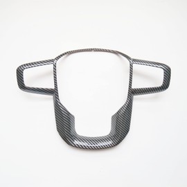 CYAuto Carbon Fiber Style Interior Steering Wheel Trim Accessories for GMC Yukon XL 2021-2023 / Sierra 1500 2019-2023 / 2500HD 3500HD 2020-2023 (Carbon Fiber Style)