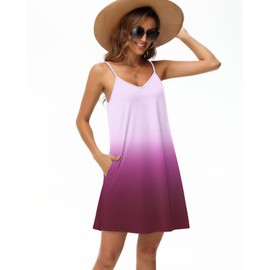 Tanmolo Women's Summer Dress, Short Beach Dress, Spaghetti Straps, Casual Dress