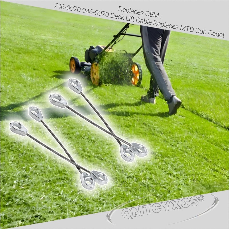 QMTCYXGS 4pk 746-0970 946-0970 Deck Lift Brake Cable Replaces for
